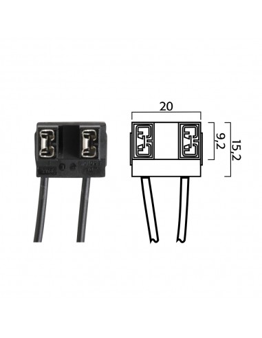 Portalampada per lampadine H7 con cavi