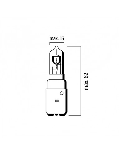 Lampadina blu 12V 35/35W ba20d