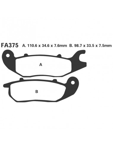 PASTIGLIE HONDA CBR 125 04-06ANT....