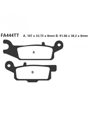 PASTIGLIE YFM 700 GRIZZLY 07-ANT.DX