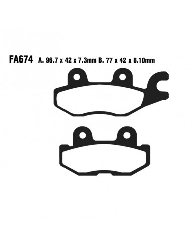 PASTIGLIE TT YAMAHA YXM 700E14- POST.SX