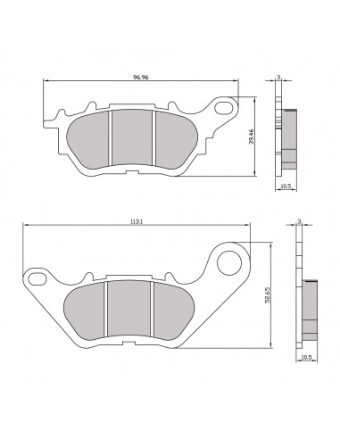 Coppia pastiglie posteriori Yamaha R3