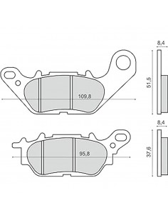 Coppia pastiglie Mbk 125...
