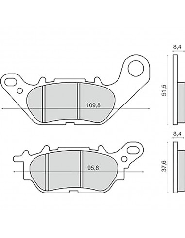Coppia pastiglie Mbk 125 sinterizzate
