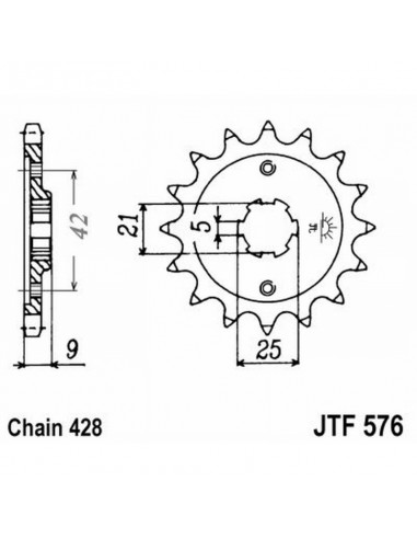 PIGNONE TRASMISSIONE MOTO JT 576 z15