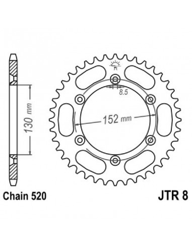 CORONA JT 8 z48 48 Denti, Acciaio...