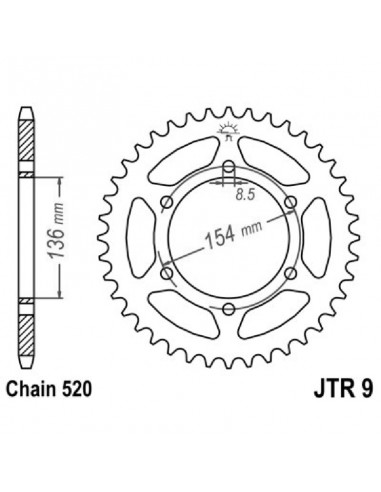CORONA JT 9 z47 47 Denti, Acciaio...