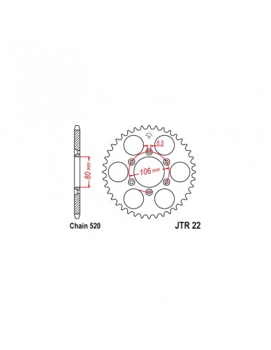 CORONA JT 22 z42 Aprilia RX 125...