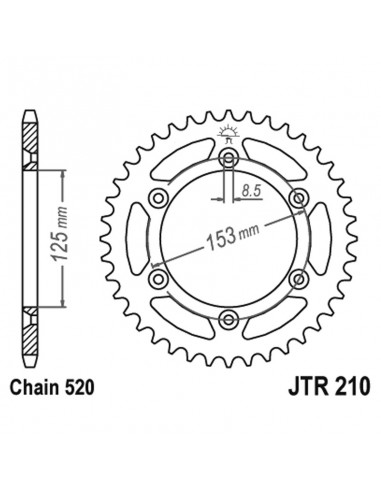 CORONA JT 210 z44 44 Denti, Acciaio...