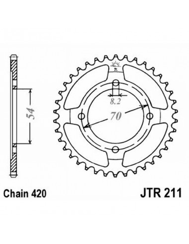CORONA JT 211 z36 36 Denti, Acciaio...