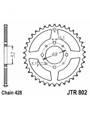 CORONA JT 802 z39 39 Denti, Acciaio...