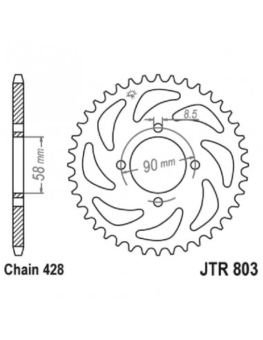 CORONA JT 803 z45 45 Denti, Acciaio...