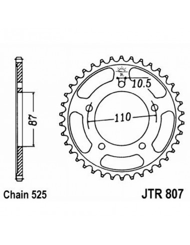 CORONA JT 807 z45 45 Denti, Acciaio...