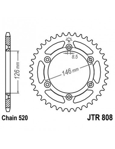 CORONA JT 808 z52 52 Denti, Acciaio...