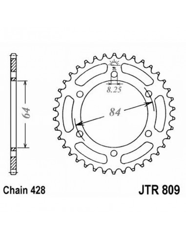 CORONA JT 809 z47 47 Denti, Acciaio...