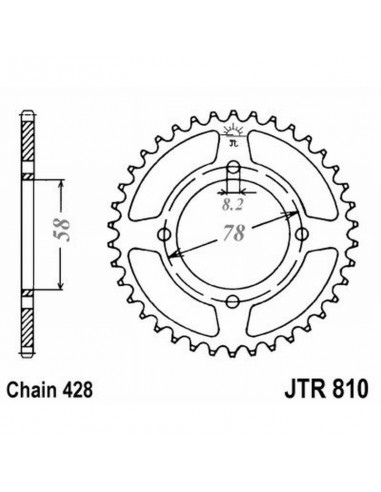 CORONA JT 810 z38 38 Denti, Acciaio...