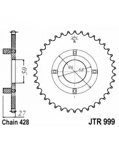 CORONA JT 999 z42 42 Denti, Acciaio...