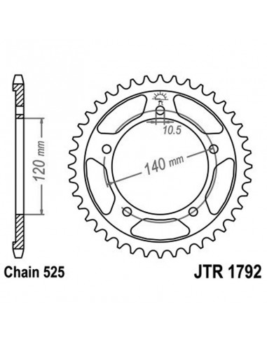 CORONA JT 1792 z47 ZBKZINCATA NERA...