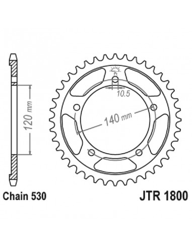 CORONA JT 1800 z44 ZBKZINCATA NERA...