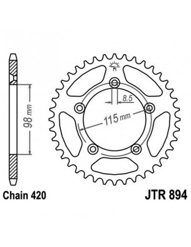 CORONA ALL.7075T6 JTA 894 z50BLK KTM...