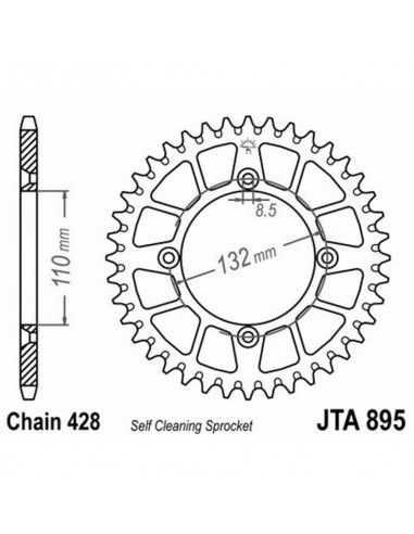 CORONA ALL.7075T6 JTA 895 z50BLK KTM...