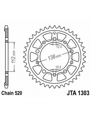 CORONA ALL.7075T6 JTA 1303 z43BLK...