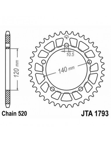 CORONA ALL.7075T6 JTA 1793 z44BLK Per...