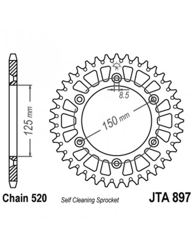 CORONA ALL.7075T6 JTA 897 z50ORG KTM...