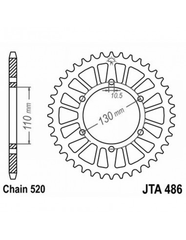 CORONA ALL.7075T6 JTA 486 z45GLD...