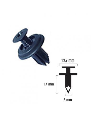 Rivetto in plastica Honda 90687-SB0-013