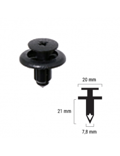 Rivetto in plastica Honda...