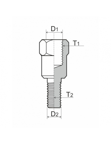 Adattatore specchio da M10 destro a...