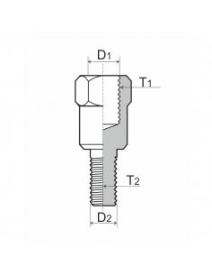 Adattatore specchio da M10...