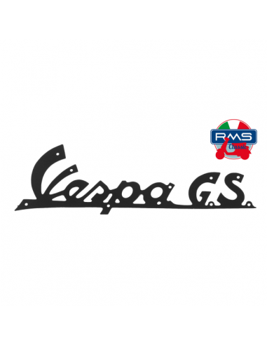 Targhetta vespa gs traforata nera 023902