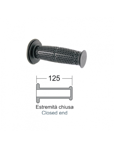 Coppia manopole nere air grip in pvc