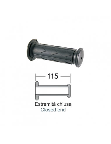 Coppia manopole nere Easy grip in pvc