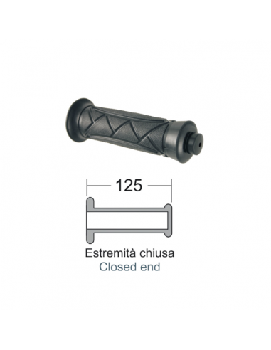 Coppia manopole nere in pvc
