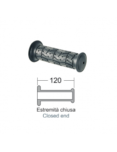 Coppia manopole nere in gomma