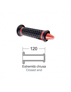 Coppia manopole nere in pvc...