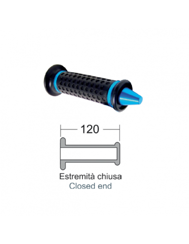 Coppia manopole nere in pvc con...