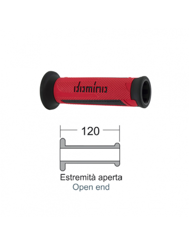 Coppia manopole turismo rosso-nero