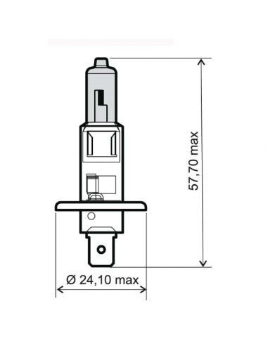 Lampadina blu H1 12V 55W