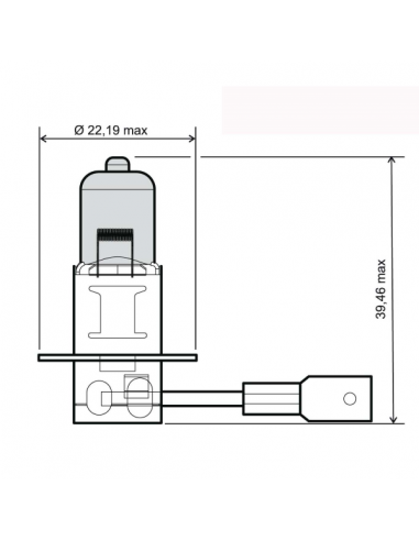 Lampadina blu H3 12V 55W