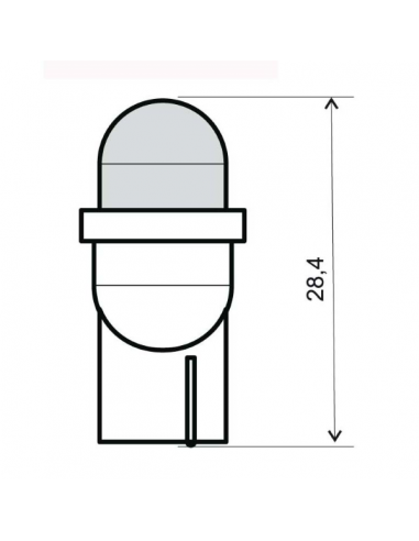 Lampadina led blu 12V T10 w2,1X9,5d...