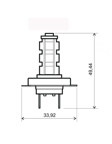 Lampadina blu 14 led 12V H7