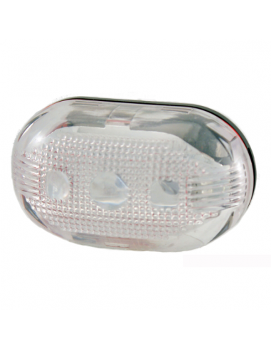 Luce anteriore manubrio GLOBE - bianco