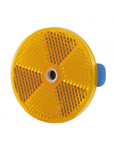 Catadiottro rotondo autoadesivo ambra